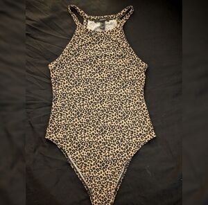 Forever 21 Black and Tan Patterned Top